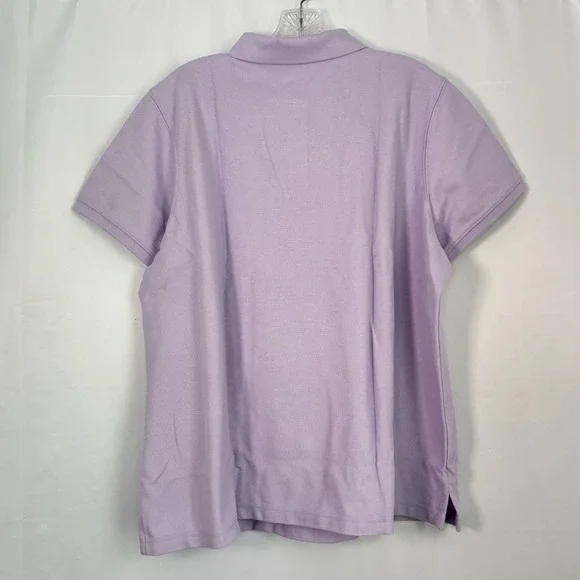 LL Bean NWT Women's Premium Double L Polo Cotton Pastel Pink Size Plus 1X - Picture 2 of 6